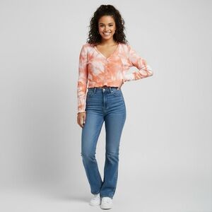 tie-dye crop cardigan